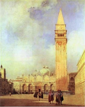  Bonington Arte - Piazza San Marco Paisaje romántico Richard Parkes Bonington Venecia